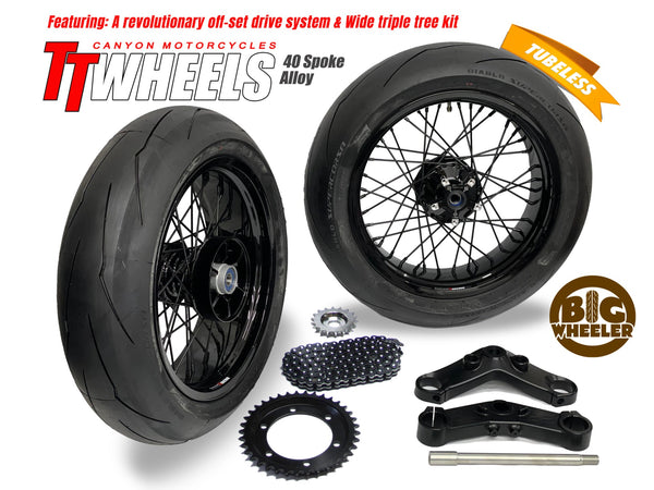 40 Spoke Alloy Big Wheeler Kit- Stage 2 - Any Size, Any Custom Finish with Tires of your choice! Deposit.