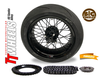 40 Spoke Alloy Big Wheeler Kit- Stage 2 - Any Size, Any Custom Finish with Tires of your choice! Deposit.