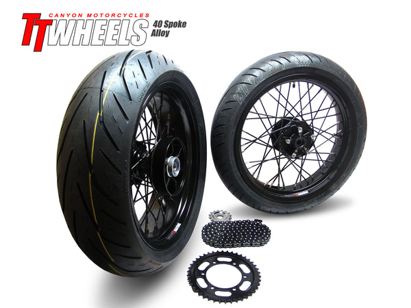 40 Spoke Alloy Street Wide Kit Stage 2 Deposit - Any Size, Any Custom Finish with Tires of your choice.