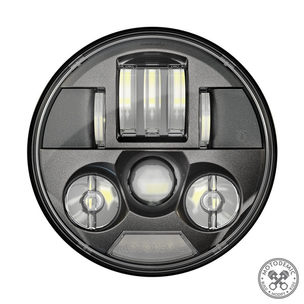 Motodemic LED Headlight -Bobber/Bobber Black - Canyon Motorcycles