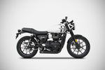 Zard Street Twin 2 into 1 Cross Low Exhaust - Canyon Motorcycles