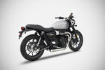 Zard Street Twin 2 into 1 Cross Low Exhaust - Canyon Motorcycles
