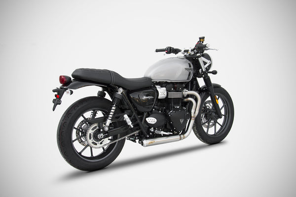 Zard Street Twin 2 into 1 Cross Low Exhaust - Canyon Motorcycles