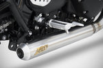 Zard Street Twin 2 into 1 Cross Low Exhaust - Canyon Motorcycles