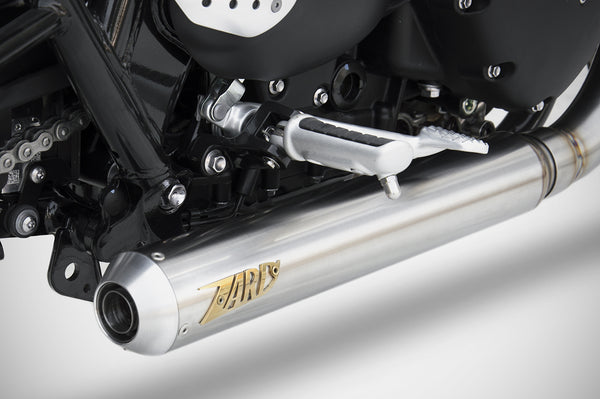 Zard Street Twin 2 into 1 Cross Low Exhaust - Canyon Motorcycles