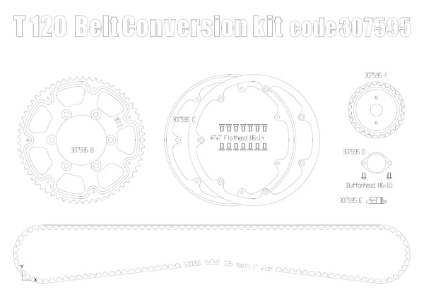 Belt drive conversion for Triumph Bonneville T120 - KIT - Canyon Motorcycles