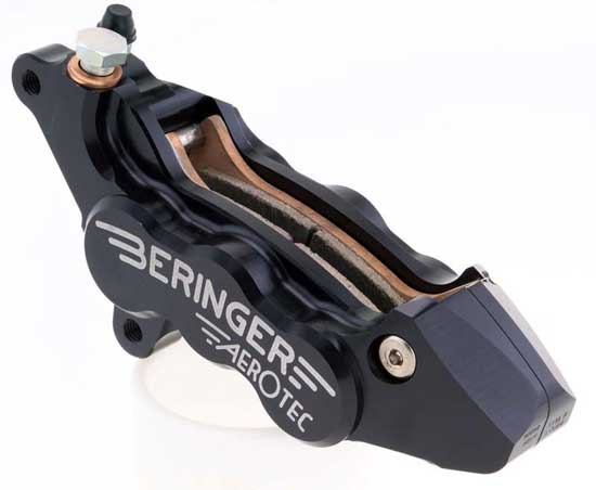 Beringer 6-Piston Left Axial Caliper - Bobber Black/T120/Speed Twin/Thruxton 1200 - Canyon Motorcycles