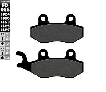 Rear Brake Pads 1054 Compound - Liquid Cooled