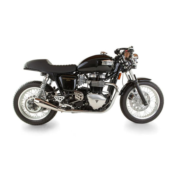 British Customs Predator Pro Shorty Slip On Exhaust - Thruxton (Air Cooled 2004-2015) - Canyon Motorcycles