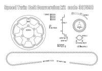 Belt drive conversion for Triumph Speed Twin & Thruxton 1200 (Black) - Canyon Motorcycles