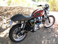 British Customs 2 into 1 Low Pipes - Air Cooled Bonneville and Thruxton - Canyon Motorcycles