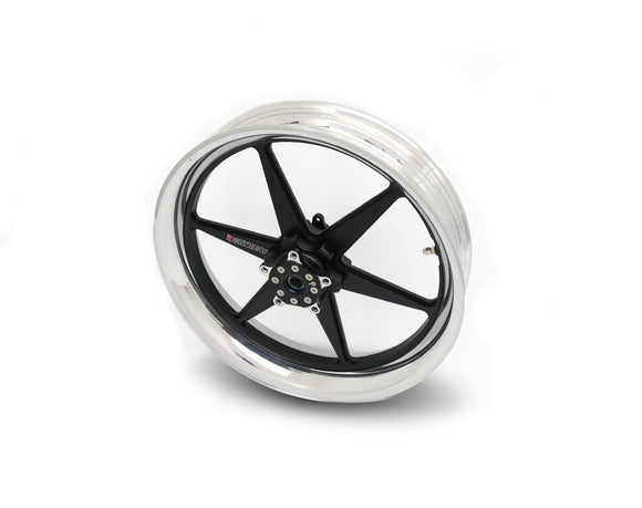 Bonneville T120 Billet 'Sulby' Polished Rim Denim Spokes Wide Wheel Kit Stage 1 - Canyon Motorcycles