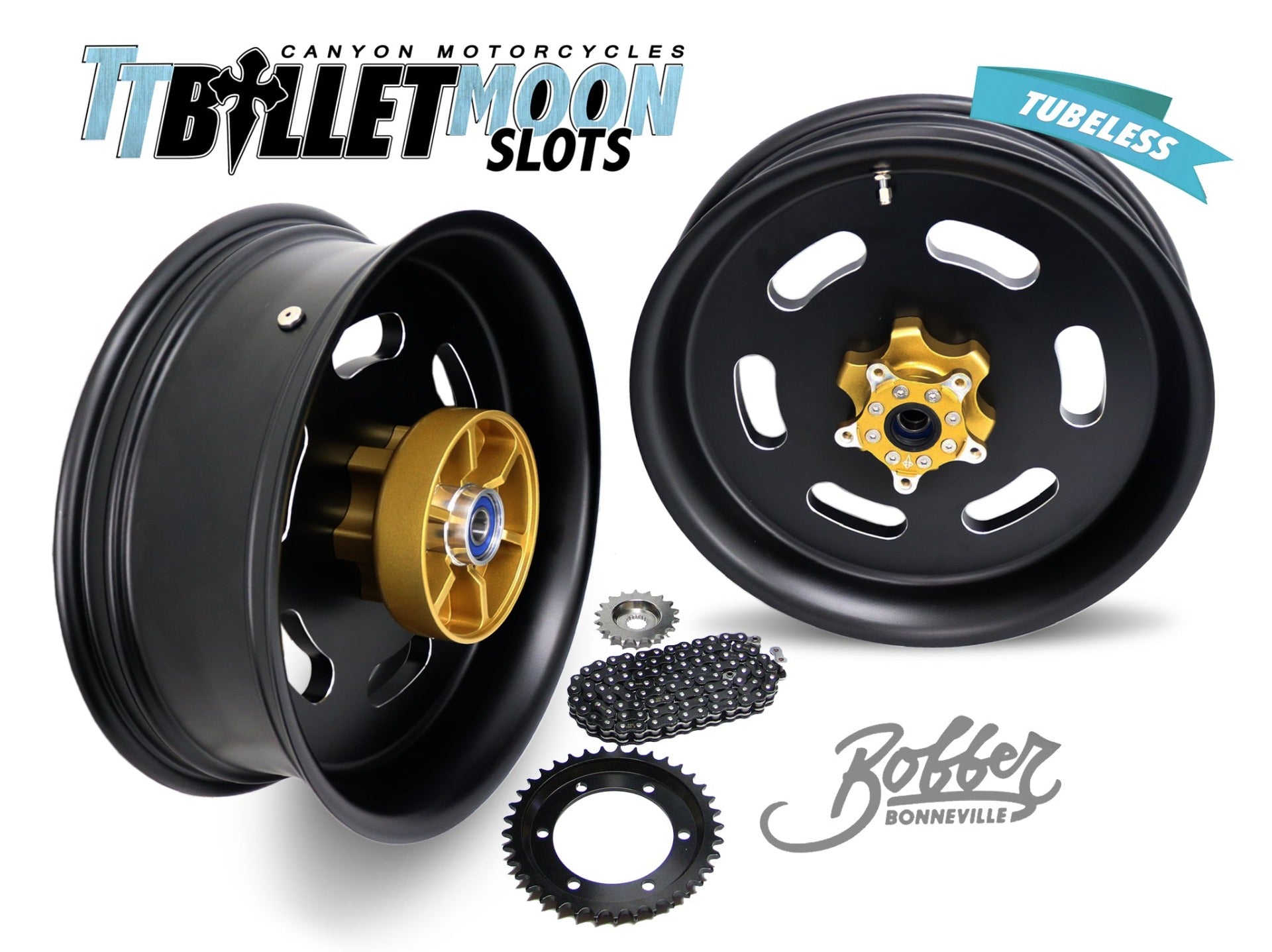 TT Billet Moon Slot Wide Wheel Kit LC - Canyon Motorcycles