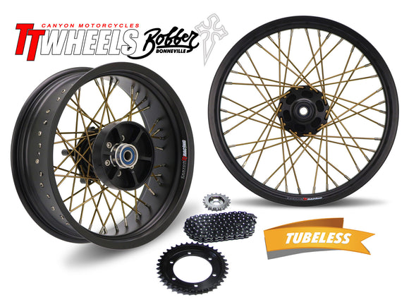 Bobber 40 Spoke Alloy Wheel Kit Stage 1 - Canyon Motorcycles