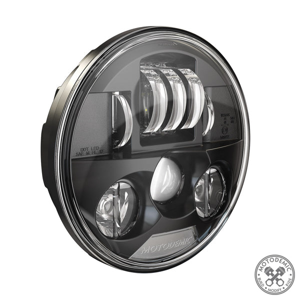 Motodemic LED Headlight -Bobber/Bobber Black - Canyon Motorcycles