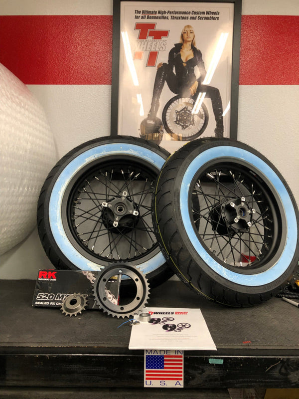 40 Spoke Alloy Cruiser Wheel Kit - Stage 2 - Any Size, Any Custom Finish with Tires of your choice! Deposit.