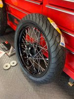 40 Spoke Alloy Wide Supermoto Kit Stage 2 Deposit - Any Size, Any Custom Finish with Tires of your choice.