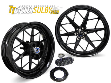 Bonneville T100 Liquid Cooled Billet Sulby Star 6 Wheel Kit Stage 1 - Canyon Motorcycles