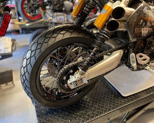 40 Spoke Alloy Wide Supermoto Kit Stage 2 Deposit - Any Size, Any Custom Finish with Tires of your choice.