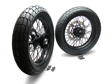 40 Spoke Alloy Flat Tracker Wheel Kit - Stage 2 - Any Size, Any Custom Finish with Tires of your choice! Deposit.